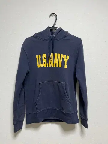 AVIREX U.S.NAVY 후드티 네이비 페이드 구제 의류 짧은 기장