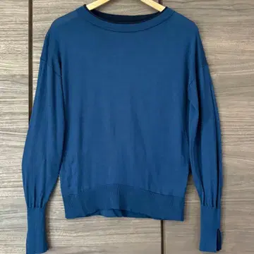 UNTITLED 바이컬러 실크 캐시미어 혼방 니트