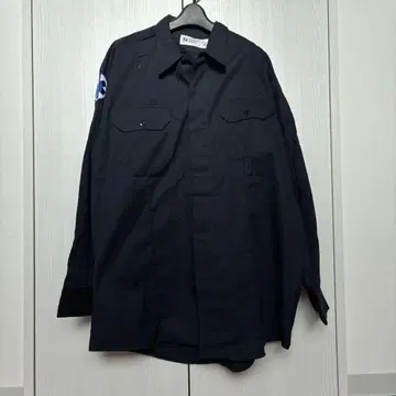 [ 즉시 배송 ] HORACE SMALL 기업 로고 긴팔 셔츠 블랙 XL