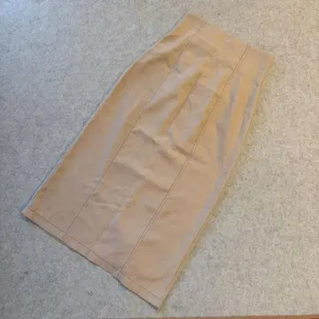 [ 시마무라 ] 타이트 스커트 롱 기장 스티치 Gleeful 베이지(M)