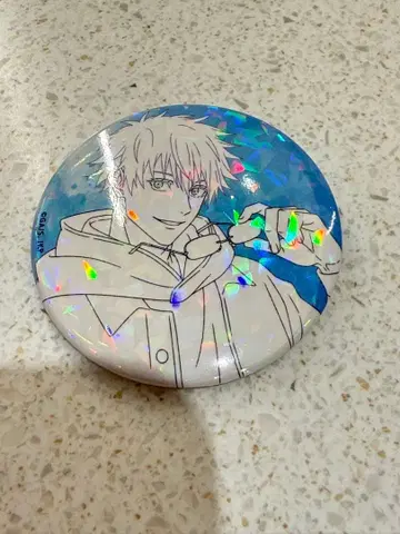 주술회전 고죠 사토루 말큐브 콜라보 한정판 트레이딩 홀로 캔뱃지