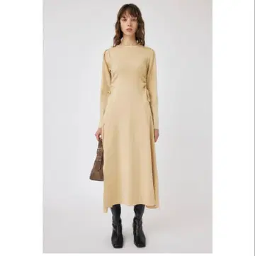 마우지 WAIST RIBBON 롱 드레스