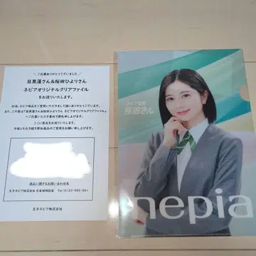 한정판 레어 네피아 영업 사쿠라다 씨 클리어 파일 A4 사이즈