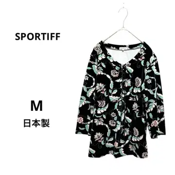 스포티 벨로아 레트로 튜닉 레이스업 꽃무늬 가을/겨울 M