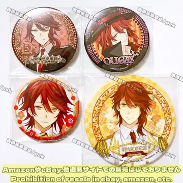 메이코이 모리 오가이 5주년 수트 할로윈 극장판 캔뱃지 4개 세트