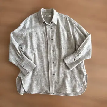 ebure 그레이 울 긴팔 셔츠