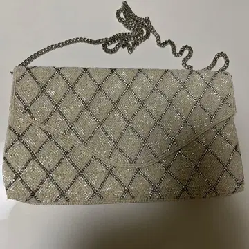 AIMER 아이보리 비즈 파티 백 미사용