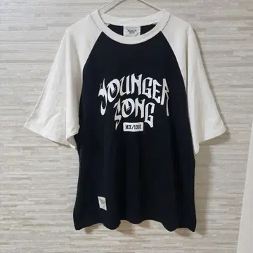 [ XL ] younger song 야거송 칼리지 로고 래글런 T셔츠