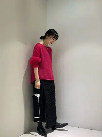 WANDERUNG 핑크 긴팔 니트 FREE 사이즈