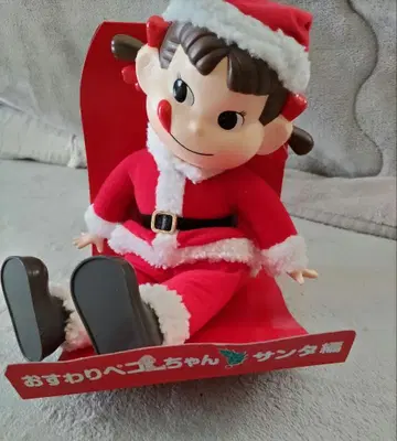 새상품 앉은 페코짱 산타 편 약 30cm