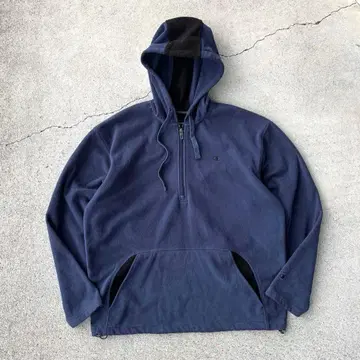 00s 챔피온 구제 하프 지퍼 플리스 풀오버 테크 네이비