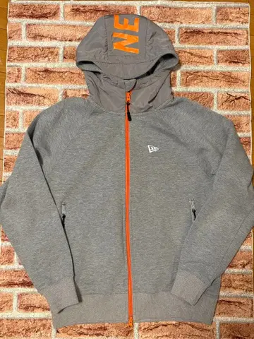 NEW ERA 뉴에라 지퍼 후드티 그레이