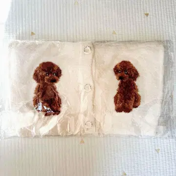 젤라또피케 토이 푸들 패턴의 포근한 가디건 M-L 겨울 추천