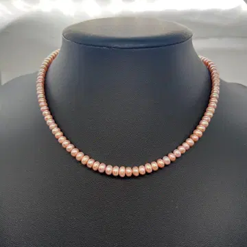 담수 진주 핑크 목걸이