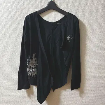 [ Y2K ] PEACE NOW 변형 긴팔 가디건 그래픽 프린트