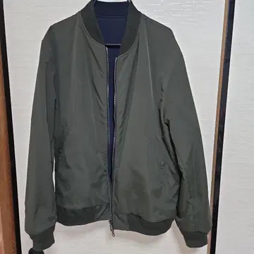 UNITED ARROWS 리버서블 자켓 올리브 & 네이비 블루