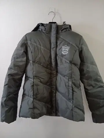 리복 그레이 후드 부착 다운 자켓 M