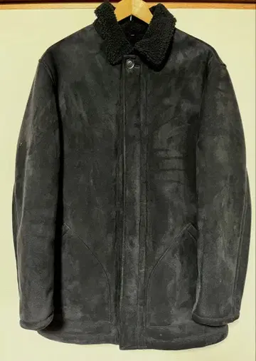 무인 블랙 스웨이드풍 자켓 보아 포함