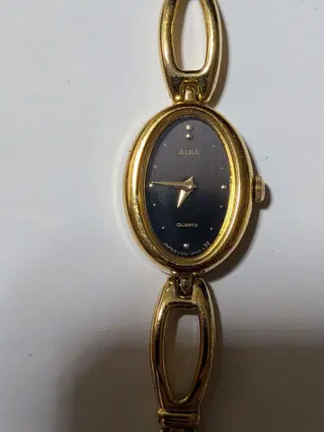ALBA 쿼츠 손목시계 골드 다크 블루