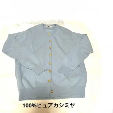 100% 퓨어 캐시미어 스웨터 블루