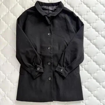 [새상품] 울 코트 블랙