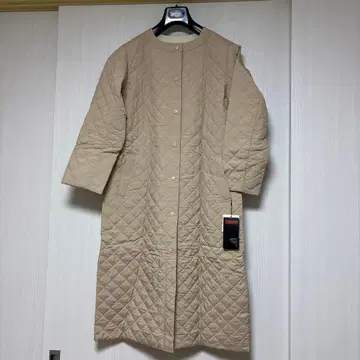 Couture Brooch 퀼팅 코트 36/S 베이지