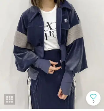 FILA dazzlin 크롭 자켓 네이비