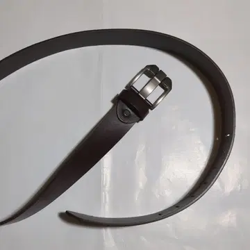 다크 브라운 가죽 벨트 이중 버클