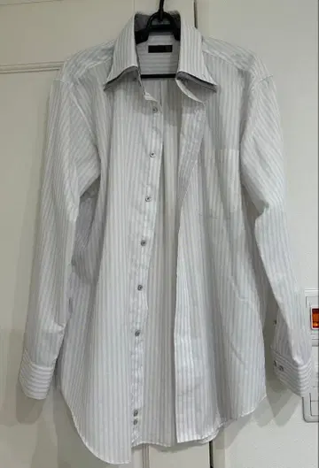 봄/여름 화이트 스트라이프 긴팔 와이셔츠 사이즈 LL43