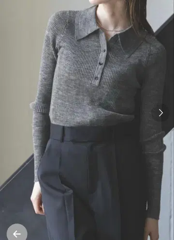 NOBLE 알파카 믹스 시어 폴로 니트