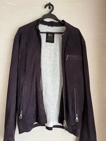 CINQUANTA 48 스웨이드 가죽 자켓