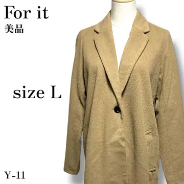 Y-011 새상품급! 포잇 심플 무지 롱 체스터 코트 베이지