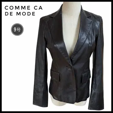 COMME CA DE MODE 블랙 가죽 자켓 9호 양가죽 코무사