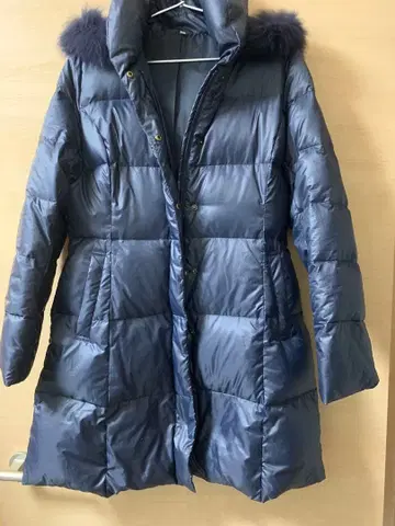 네이비 다운 롱 코트 9호