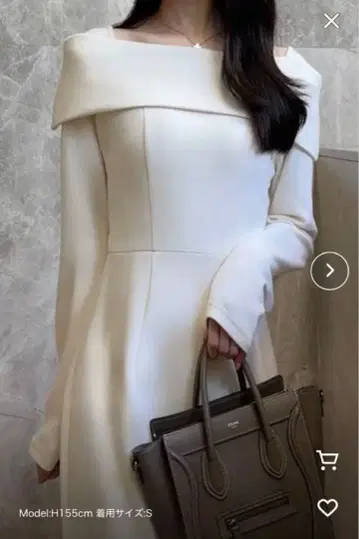 오프숄더풍 머메이드 원피스