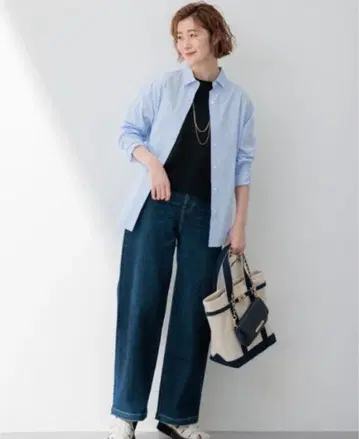 23구 DENIM 스트레치 와이드 팬츠 청바지 2024 Oggi 게재