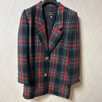 Leilian 체크 무늬 울 자켓 9호