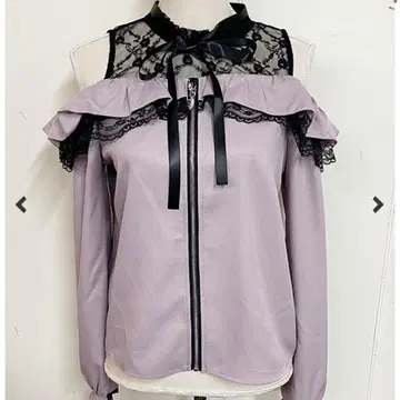 MARS 어깨 트임 프릴 슬라이더 블라우스