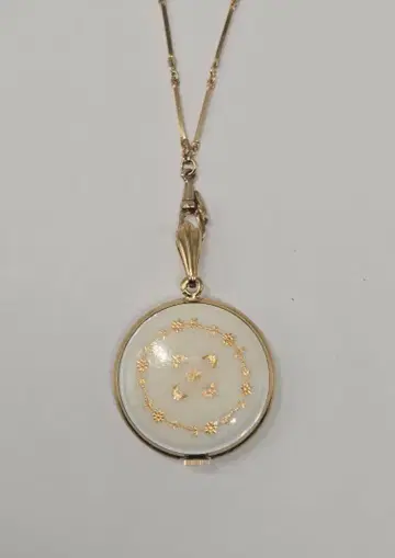 작동품!! BUCHERER 부페라 펜던트 워치 에나멜 새상품급