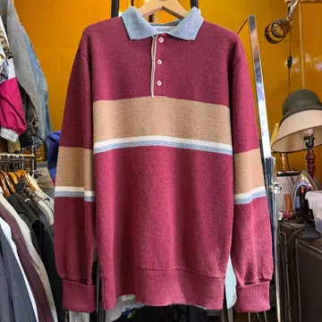 미국 빈티지 의류 빈티지 90s USA제 HERITAGE 버건디 M