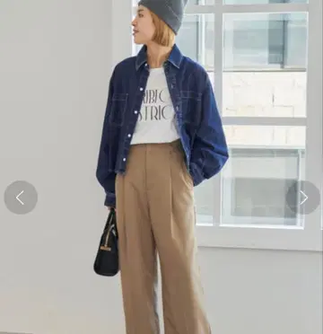 다크 블루 데님 긴팔 셔츠