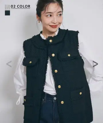 basement online 베이스먼트온라인 트위드 베스트 블랙