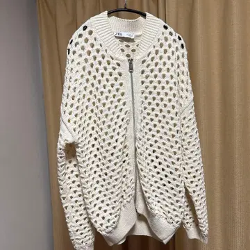 ZARA 아이보리 니트 가디건 S