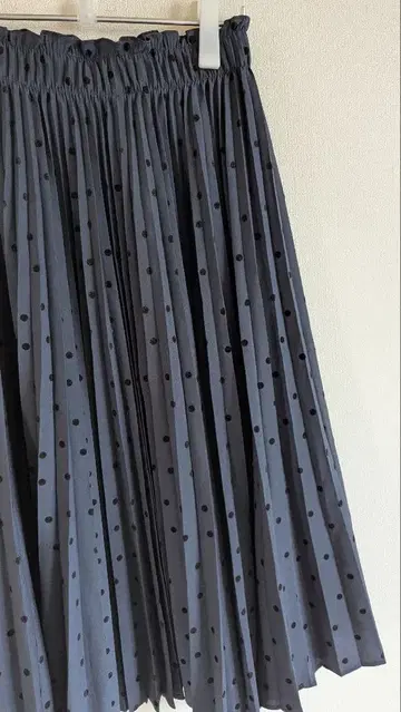 이에나 도트 플리츠 스커트