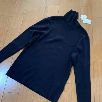 [ 23구 ] 빅 하이넥 블랙 니트 46 택 있음