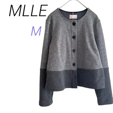 MLLE [ M ] 노카라 속기모 투톤 컬러 자켓