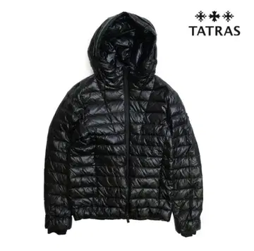 TATRAS 블랙 다운 자켓 후드 부착