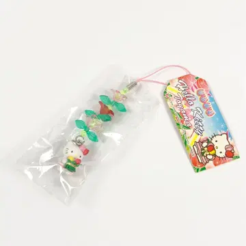 헬로키티 스트랩 토야마 한정판 튤립 비즈 끈 Sanrio