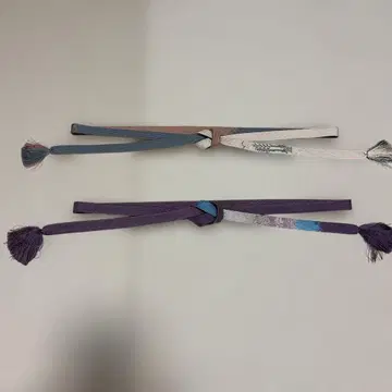 핑크와 그레이, 보라색 허리띠 2개