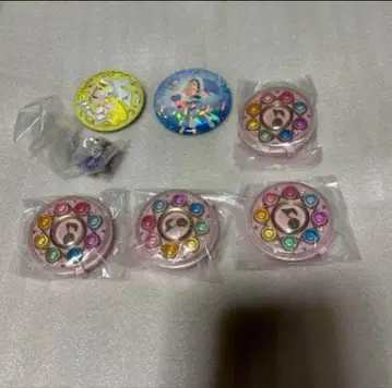 오쟈마녀 도레미 굿즈 캔뱃지 메지루시 액세서리 컴팩트 거울